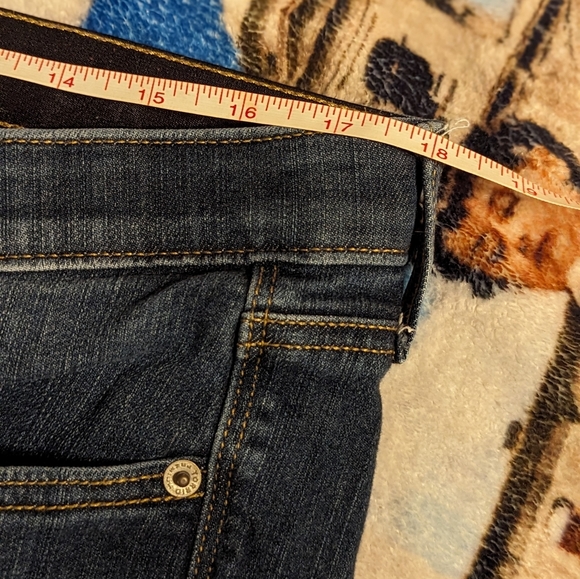 Sky high skinny torrid premium Plus 20 stretchy medium blue jeans pre-owned - Picture 6 of 9